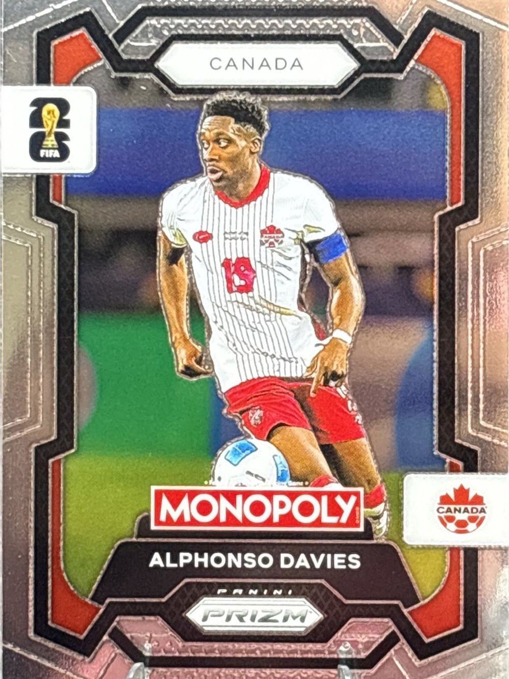 Panini Prizm Monopoly Alphonso Davies Soccer Card